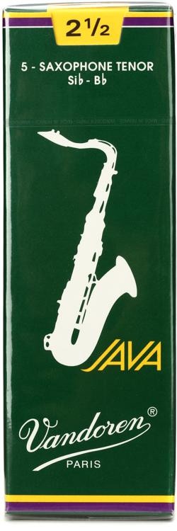 Vandoren Sr2725 - Java Green Tenor Saxophone Reeds - 2.5 (5-Pack)