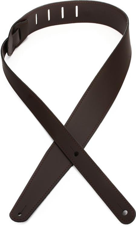 Lm Products The Double Standard Leather 2.375" Wide Guitar Strap - Brown