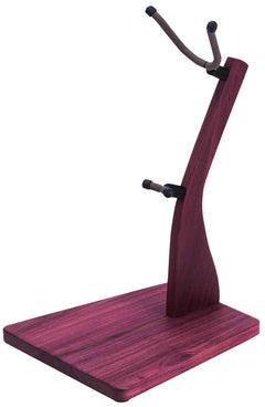 New  Zither Handcrafted Wood Saxophone Stand - Purple Heart