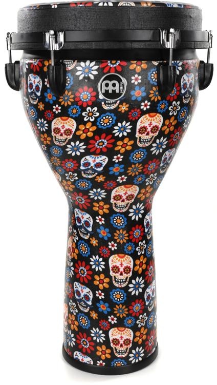 Meinl Percussion Jumbo Djembe - 12-Inch - Day Of The Dead With Matching Head
