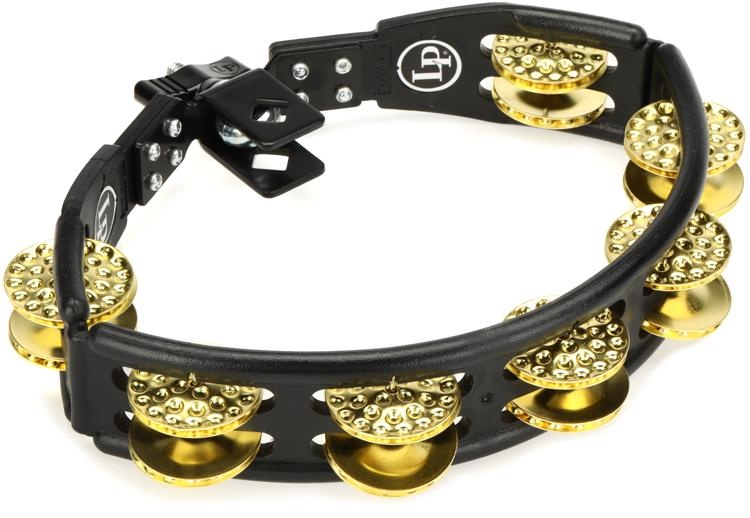 Latin Percussion Cyclops Tambourine - Dimpled Brass/Black/Mountable