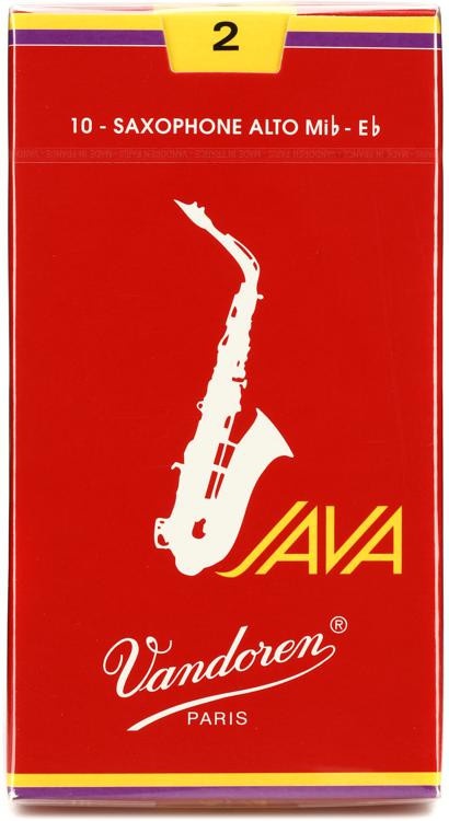Back In Stock! Vandoren Sr262r - Java Red Alto Saxophone Reeds - 2.0 (10-Pack)