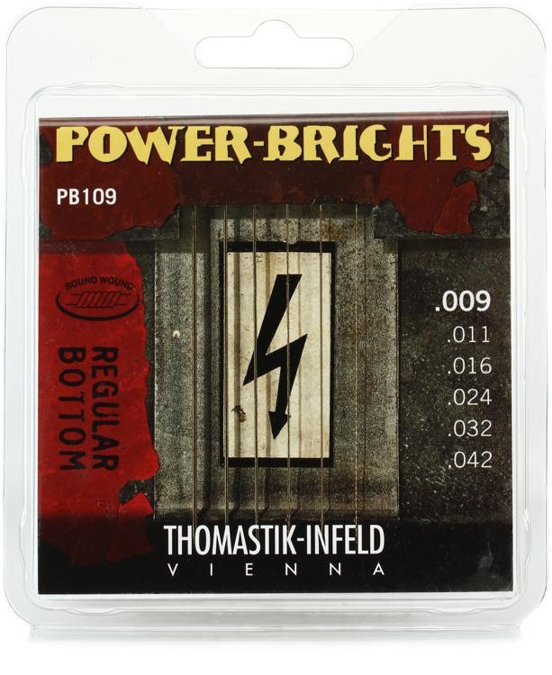 Thomastik-Infeld Pb109 Power-Brights Electric Guitar Strings - .009-.042 Light