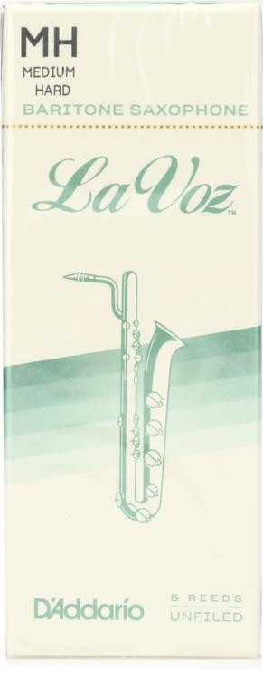 D'addario Rlc05mh - La Voz Baritone Saxophone Reed - Medium Hard (5-Pack)