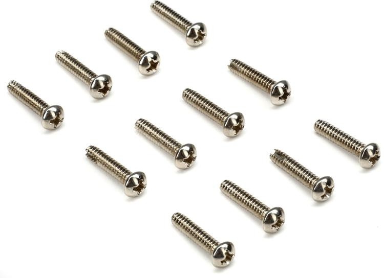 Fender Pickup & Selector Switch Mounting Screws (Set Of 12) - Chrome