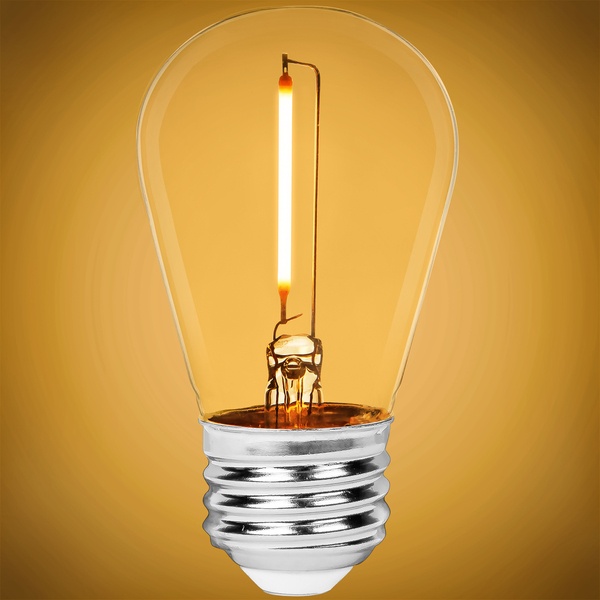 Natural Light - 70 Lumens - 1 Watt - 2450 Kelvin - Led S14 Bulb