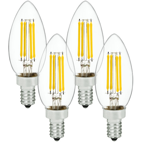 Natural Light - 500 Lumens - 5 Watt - 3000 Kelvin - Led Chandelier Bulb - 3.9 In. X 1.4 In