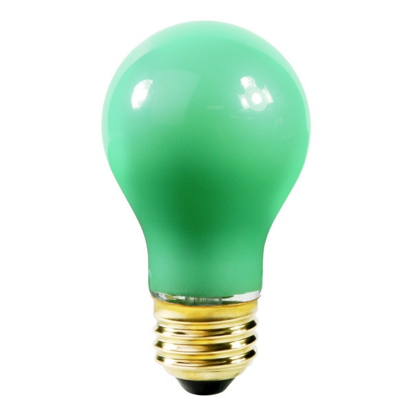 60 Watt - A19 Light Bulb - Opaque Green