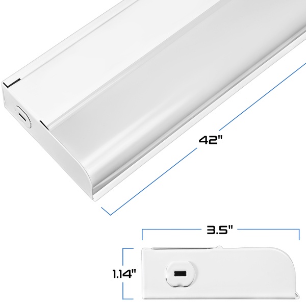 42 In. - 5 Colors - Selectable Led Under Cabinet Light Fixture - 18 Watt