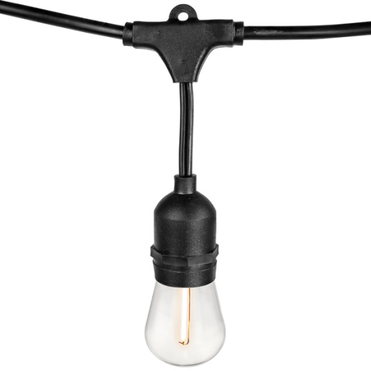 100 Ft. Patio Stringer - Comes With (48) Led S14 Light Bulbs