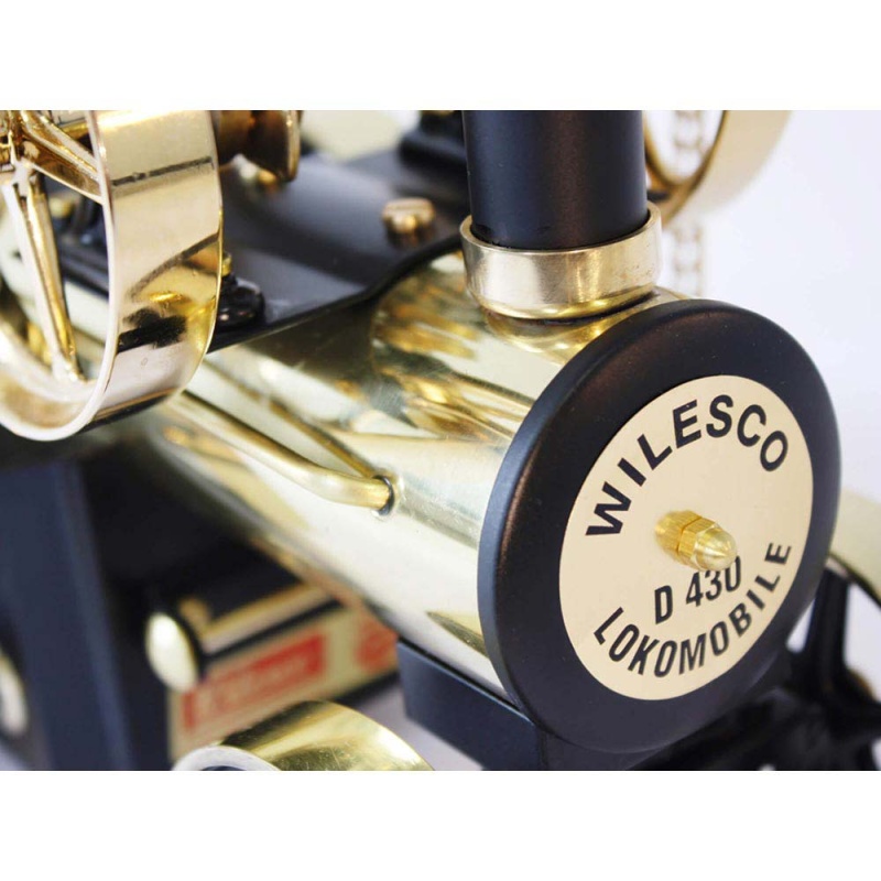 Wilesco Steam Locomobile - D 430 / Black & Brass