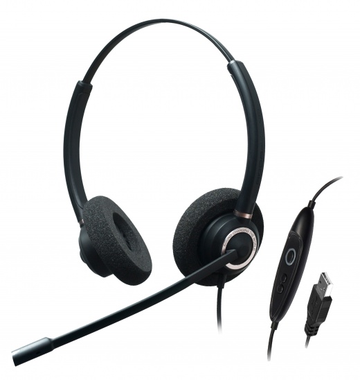 Addasound Dual Ear Stereo Advanced Noise Canceling USB Headset
