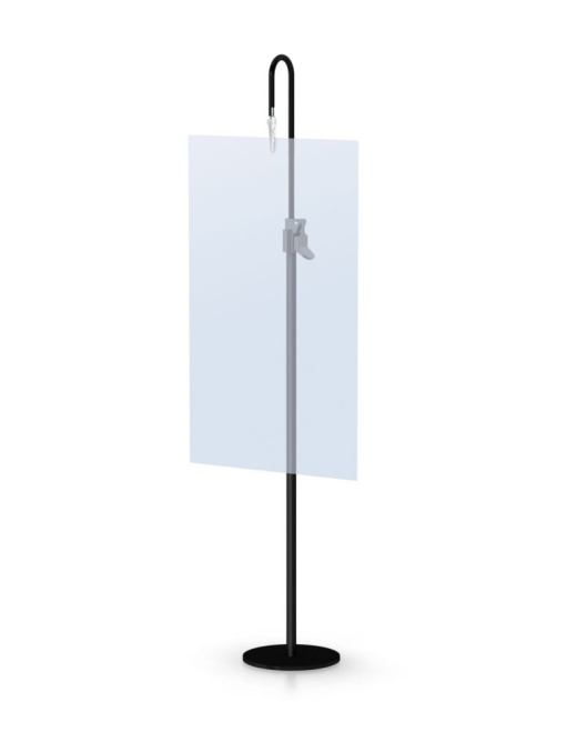 Mini Clip Signholders, Miniclip Signholder,18 High Rd Base, Gooseneck, Silver