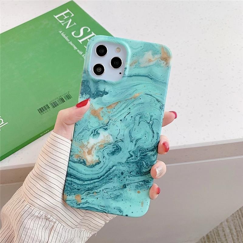 Turquoise Gold Marble Case
