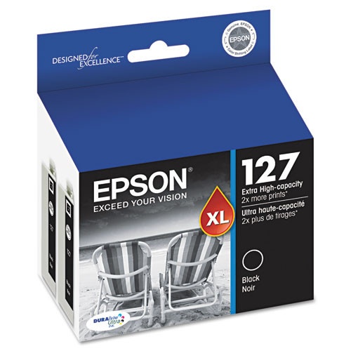 Epson® 127 | Original Epson® (T127120-D2) Durabrite Ultra® Extra High-Yield Ink Cartridge - Black