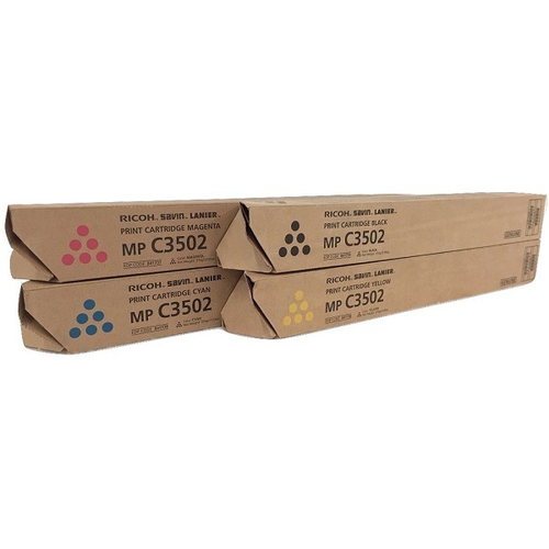Ricoh 841735, 841736, 841737, 841738 | Original Ricoh Laser Toner Cartridges – Black, Cyan, Magenta, Yellow