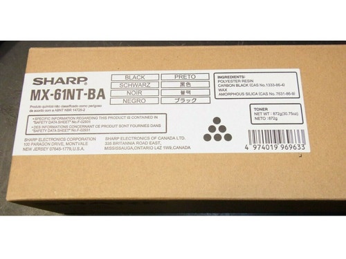 Original Sharp Mx-61Nt Toner Cartridge – Black (Same As Mx60ntba)