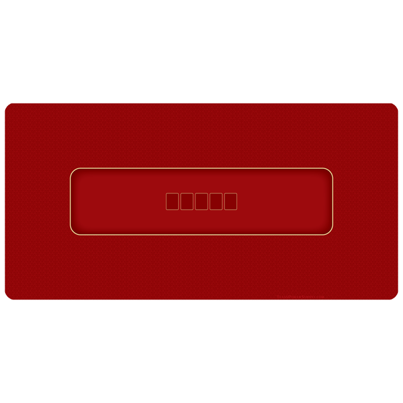 Red Poker Table Top Rollout Mat Xl