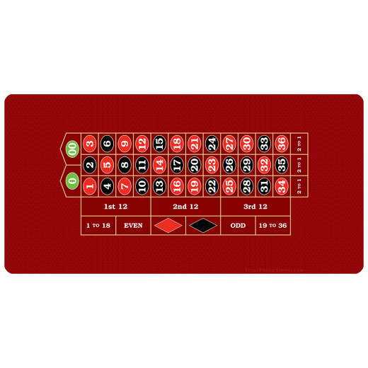 Red Roulette Table Top Rollout Mat