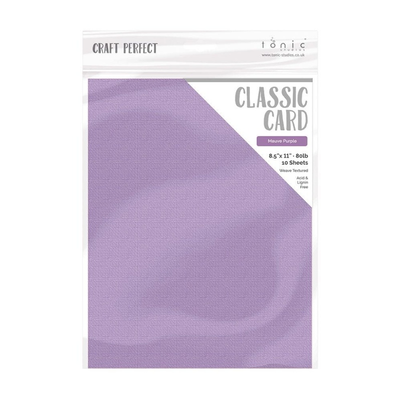 20 Sheets - Mixed Cardstock & Embellishments Bundle - White & Purple