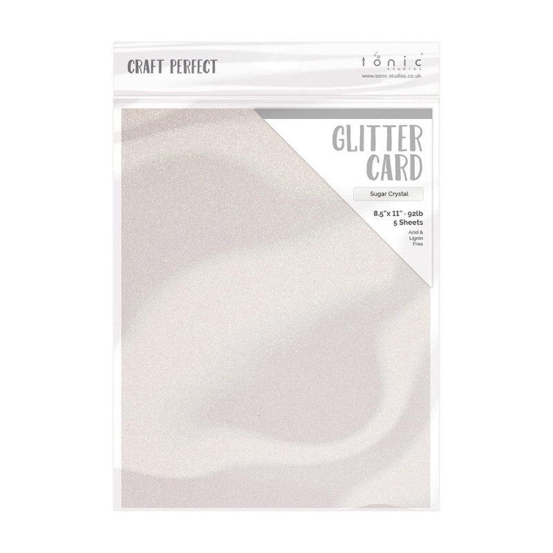 20 Sheets - Glitter Cardstock & Vintage Gift Tag Die Set Bundle