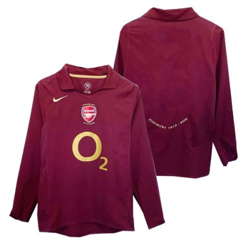 Retro 2005-2006 Arsenal Home Long Sleeve Soccer Jersey