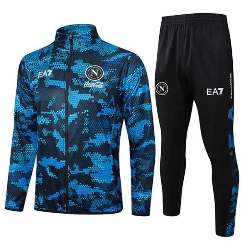 2024-2025 Napoli Jacket + Pants Training Suit Blue, Size: s