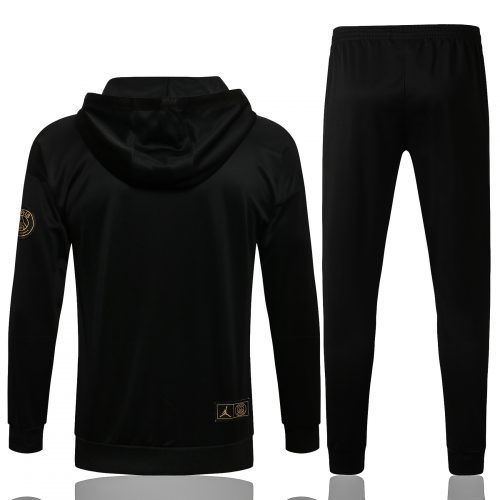 2021-2022 Psg Hoodie Jacket + Pants Training Suit Black, Size: 2Xl