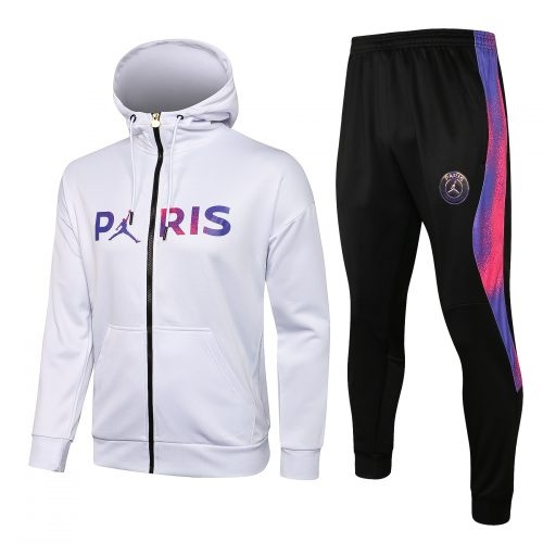 2021-2022 Psg Hoodie Jacket + Pants Training Suit White, Size: l