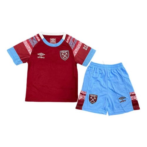 Kids 2022-2023 West Ham United Home Soccer Kit, Size: 22