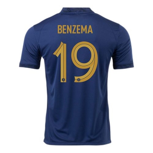 2022 France Benzama #19 Home Soccer Jersey