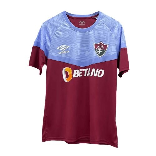 2023-2024 Fluminense Pre-Match Red Soccer Jersey, Size: 2Xl