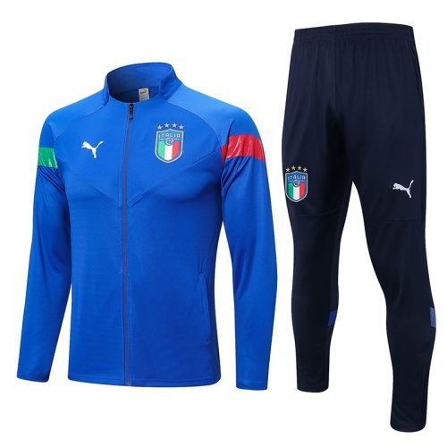 2022-2023 Italy Jacket + Pants Training Suit Light Blue, Size: 2Xl