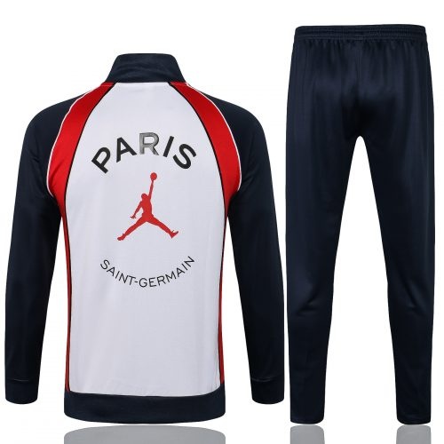 2021-2022 Psg Jacket + Pants Training Suit High Collar White, Size: Xl