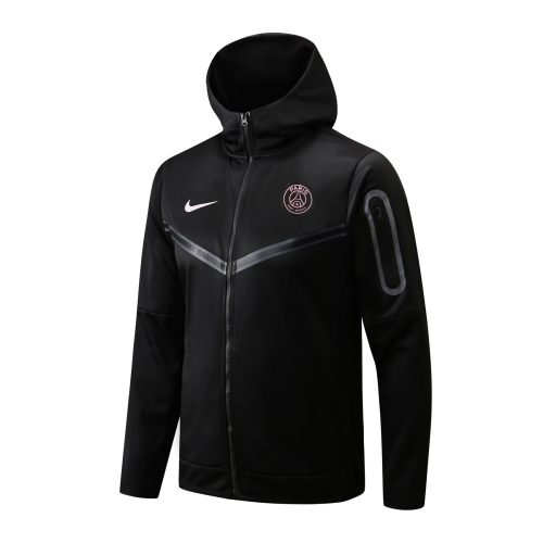 2022-2023 PSG Hoodie Jacket + Pants Training Suit Black