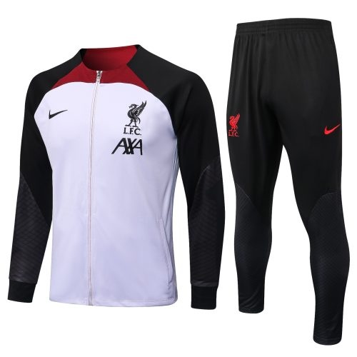 2022-2023 Liverpool Jacket + Pants Training Suit White, Size: m