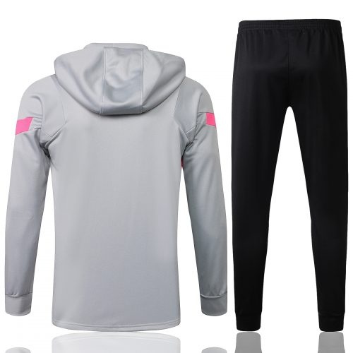 2021-2022 Psg Hoodie Jacket + Pants Training Suit Grey, Size: Xl