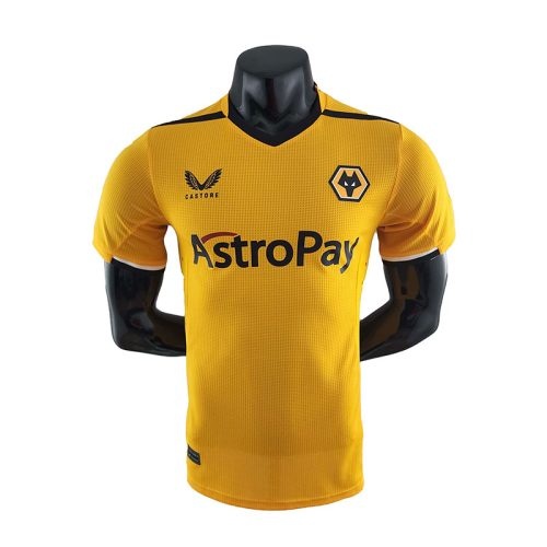 2022-2023 Wolverhampton Wanderers Home Player Version Soccer Jersey, Size: m