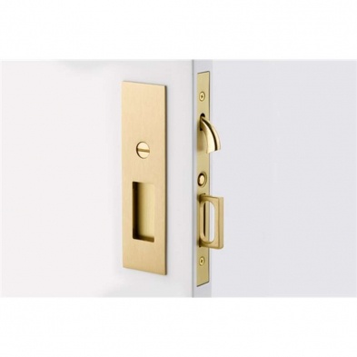 Emtek 2155-US3NL-134 Narrow Modern Rectangular Mortise Privacy Pocket Lock