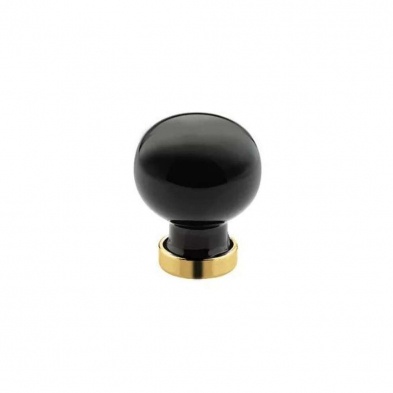 Emtek 86533-US7-Black Bristol Cabinet Knob - 1 inch Diameter