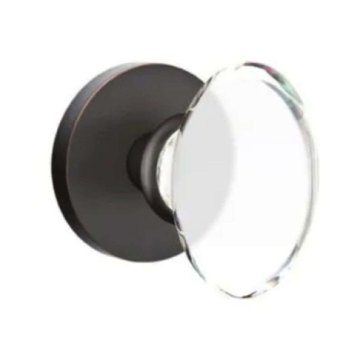 Emtek C5109HT-US10B Crystal Series Hampton Grade 2 Knobset
