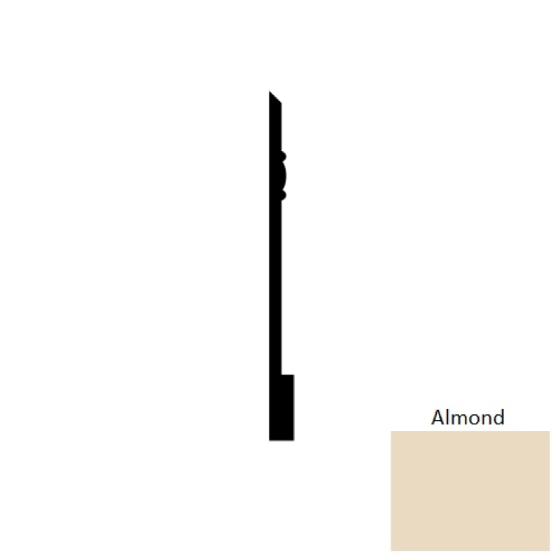 Almond Charmed Sch Rubber Wall Base