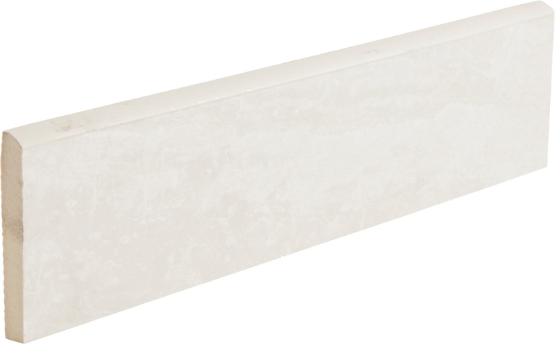 Cosmic White Porcelain Floor & Wall Trim, 3" X 12" Bullnose, Satin
