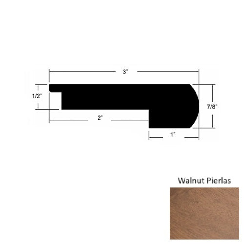 Provence III Walnut Pierlas Round Stair Nose