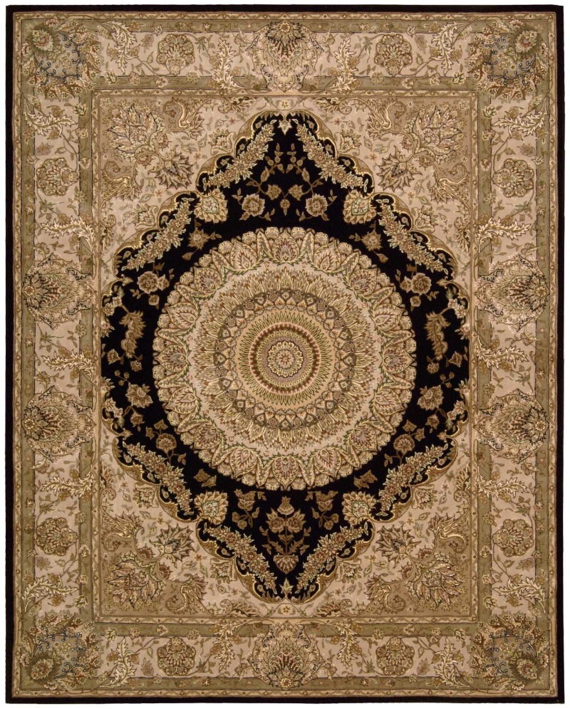 Nourison 2000 Black Wool Blend Traditional Area Rug