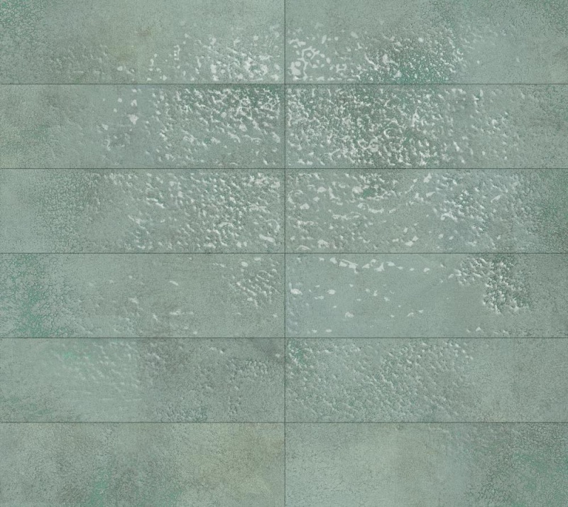 Dune Greenland Teal Porcelain Tile - Glossy - 2.5" X 9"