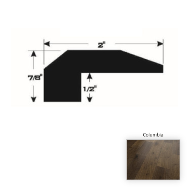 D'vine French White Oak Columbia Hardwood Moulding / Trim - 90" Threshold - Brushed Matte