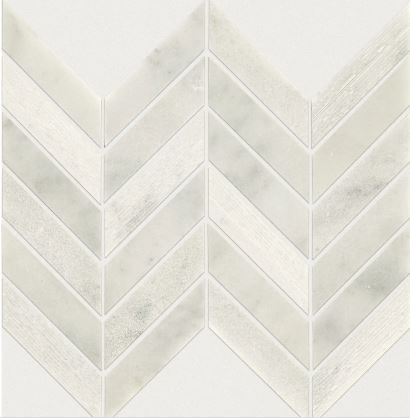 Boca Whitewater Natural Stone Mosaic - Chevron - Mixed