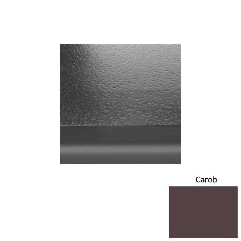 Solid 95 Carob Rubber (Sq) With Galley Red Abrasive Strip Stair Tread With Dupont Kevlar - Hammered
