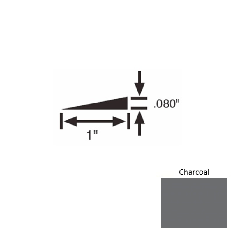Solid 21 Charcoal Rubber Reducer Strip